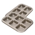 Miniatyrbillede 4 af 8: 2 stk. kulstofstål kageform NonStick gør-det-selv sød form guld desserter gør former (6 gitter Square TG07)