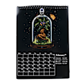 Miniatyrbild 3 av 7: 2024 Lunar Calendar Dark Forest Coated Paper Rich Elements Vibrerande färger Månkalender med snodd för Family Office