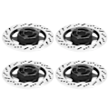 Miniatyrbilde 3 av 8: 4 stk aluminiumlegering CNC-simulert bremseskiver Tilbehør Universal passform for 1:10 RC Car Black