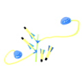 Pikkukuva 6 / 8: Outdoor Kid Air Pump Jump Rocket hauskaan rentoutumiseen 2 Kids Pump Jump Rocket -setti lapsille