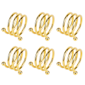Miniatyrbillede 5 af 7: 8 stk Guld Spiral Servietringe Elegante rustfrie metal servietringe til bryllup fødselsdagsmiddag Familiefest