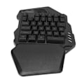 Miniatyrbild 4 av 8: Enhandsspeltangentbord 2.4G trådlös RGB-belysning ABS 35 tangenter Gamingtangentbord för dator