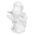 Miniatyrbillede 5 af 8: Englestatue Syntetisk Harpiks Omfavnende Form Hvid Engelpynt Til Skrivebordsdekoration Engel Venstre