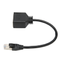 Pikkukuva 4 / 8: RJ45 Ethernet-sovitin kaapeli jatko 1-2 porttia Erinomainen liitäntäsiirto Splitter-sovitin CAT7-verkolle