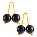 Miniatyrbillede 7 af 8: 2 stk. Afrikanske rytmiske bolde Justerbar Sort Behagelig Afrikansk Shaker Rattle Ball til underholdning