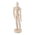 Miniatyrbilde 5 av 8: Trefigur uferdig ledd mannequindokke justerbar med base Perfekt for interiørdesign 8 tommer