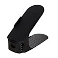 Miniatyrbillede 2 af 8: 10 ST 3-trins Justerbar Skoorganizer Plast Tyk Dobbeltlags Skoorganizer DIY Innovativ Skostativ Sort