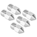 Miniatyrbillede 2 af 7: 5 stk rustfrit stål dyser extruder print hoved 3D printer tilbehør 1,75 / 0,5 mm