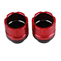 Miniatyrbillede 4 af 8: Forgaffelram Glide CNC Aluminiumlegering Rustfri Smuk Universal Crash Protection til Motorcykel Rød