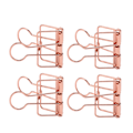 Miniatyrbillede 5 af 8: 50 stk. hule bindeklips metal papir bindeklips til dokumenter papirer testrapporter rosaguld