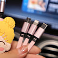 Miniatyrbild 4 av 5: 3 i 1 Laddare Date Kabel Typ C för IOS för Android Adapter Infällbar Snabbladdning Multifunktion Bärbar Typ 3