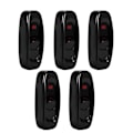Miniatyrbillede 2 af 8: AC 250V 10A Inline Tænd/Sluk Bordlampe Ledning Kabelafbryder med LED-indikatorlampe Sort