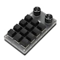 Miniatyrbilde 3 av 8: Mini tastatur Knopp Design Rød Switch Dual Mode Plug and Play Mekanisk programmerbar tastatur for spill Office Media 12 taster med 2 knapper