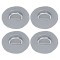Miniatyrbilde 6 av 8: 4 stk PVC-lapp med elastisk tausett D-ring lapp bungee tausett rustfritt stål D-ring pute grå