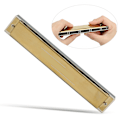 Miniatyrbillede 4 af 8: Harmonika Professionel Mundharmonika Diatonisk Harpe Begynder Blæseinstrumenter 24-Huls Polyfonisk (Golden C-Nøgle)