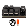 Miniatyrbilde 1 av 8: Programmerbar knappsats med 5 taster og 1 ratt Blå bryter Mekanisk Hot Swappable kablet USB-minitastatur for Media Games Office