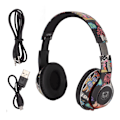 Miniatyrbild 1 av 8: Bluetooth Headset HiFi Stabil 20Hz till 20KHz Low Power LED Trådlöst spelheadset med färgglada lampor Svart