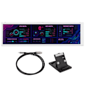 Miniatyrbild 1 av 8: 8,8-tums datortemperaturmonitor 1920x480 60Hz för AIDA64 CPU GPU SSD Data Temperaturmonitor för Raspberry Pi för Windows White