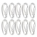 Miniatyrbillede 2 af 8: 10 stk 50 mm Heavy Duty Snap Rope Krog Rustfrit Stål Fjeder Snap Krog Clip Marin Grade Karabiner