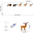Miniatyrbild 3 av 8: Animal String Lights 10 LEDs Små djur String Lights Barnrumsdekoration för barnrum Inomhus String Lights