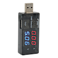 Miniatyrbilde 1 av 8: Dobbel USB-tester 1 inn 2 ut LCD Strømstyrke Spenningsmåler Multimeter for mobiltelefoner Nettbrett Bærbare datamaskiner Billadere