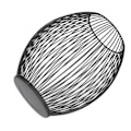 Miniatyrbilde 6 av 8: Metall Lysestake Matt Svart Retro Stil Dekorativt Jern Stor Bur Lysestaker for Bordpynt