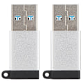 Pikkukuva 1 / 8: Adapteri USB3.0 - TypeC USB C - USB OTG Plug Play -muunnospää tiedonsiirtoon (Hopea)