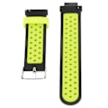 Miniatyrbild 2 av 8: Silikonarmband Mjukt andas dubbelfärgsersättningsurarmband för Amazfit Verge Lite (svart grön)