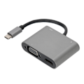 Pikkukuva 1 / 8: 4-in-1 Type C - PdHDMiVGaUSB Hub -sovitin tietokoneen elektroniikkatarvike hopea