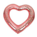 Miniatyrbilde 2 av 8: Rosegull Paljetter Hjerteform Blinkende Glitter Oppblåsbar Hjerte Poolring for Barn Voksne 120 cm/47,2 tommer
