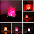 Miniatyrbilde 7 av 8: Saltkrystalllampe Nattelys USB Aromadiffuser Saltlampe Fargerik Saltkrystalllampe Duft Olje Diffuser for Kontor Yoga Soverom