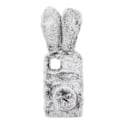 Pikkukuva 1 / 8: Söpöt pupu-korvat Plyysipuhelin Kotelo Pehmeä Harmaa Bunny Ears Puhelin Suoja Kotelo iPhone 11
