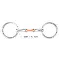 Miniatyrbilde 8 av 8: Rustfritt stål tykkelsebitt løs munnbitsrulle for hest 11,5 cm