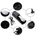 Miniatyrbillede 6 af 8: Sustain Pedal Dobbeltpolet Switch Anti Slip Sølv Universal Sustain Pedal til Digital Piano Keyboard Elektronisk Orgel