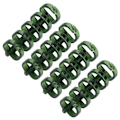Miniatyrbillede 6 af 7: 20 stk Bindingsringe Segmenteret design Holder 60 ark 11 mm Bindningstykkelse Kontormaterial Grøn
