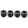 Miniatyrbilde 3 av 8: 4 stk RC Hexagonale Nav Adapter Messing Konverteringsadapter for Traxxas TRX4M 1/18 Mini Klatrebil Svart Gull Farge