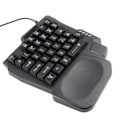 Miniatyrbillede 4 af 8: Enhånds Spiltangentbord 35 Taster Vandafvisende Bredt Håndledsstøtte Sort Enhånds Tastatur til Computer Mobilspil