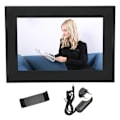 Miniatyrbillede 1 af 8: 8-tommer WiFi digital billedram IPS-touchskærm Del fotos Videoer Smart fotoramme med 16 GB lagerplads Væghængt sort EU-stik