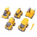 Miniatyrbillede 1 af 8: 905B DIYC 5 i 1 byggelastbil forvandles til robot Adskillelige robotlegetøjsbil sæt til drenge børn 3+ år