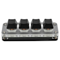 Miniatyrbild 7 av 8: Mini 4 Key Gaming Tangentbord Mekanisk knappsats Typ C till USB Interface Programmering Svart med RGB-ljus