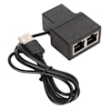 Pikkukuva 8 / 8: Ethernet-jakaja 100M 1-2 Kultapinnoitettu Pin Shielded Layer Vahva PVC LAN-jakaja ADSL Hub Switch TV Reititin