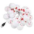 Miniatyrbillede 4 af 8: LED Snemand Lysstreng USB Strømforsyning 20 Farvede Lys Juledekoration Lysstreng til Haver Indre Gårdsarealer