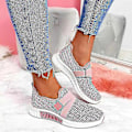 Miniatyrbillede 1 af 4: Dame Ortopædiske Slip-On Platform Sneakers - Sort/Pink