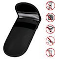 Miniatyrbillede 5 af 8: Dobbeltlags RFID-bilnøglebrik Signalblokering Beskyttelsespose Anti-scanning-pose (sort)