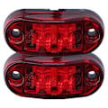 Pikkukuva 4 / 8: 10-30V 2LED sivuvilkkuvalo Kirkas suuntavilkkuvalo autoihin Kuorma-autoihin Perävaunuihin Matkailuautoihin Punainen