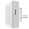 Miniatyrbillede 1 af 8: G60S HTPC-kabinet helt aluminium DCATX strømforsyning MiniITX-kabinet til stationær computer (Sølv USB2.0)