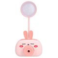 Miniatyrbillede 5 af 8: LED foldbar skrivebordslampe Tegnede Dyr Multifunktionel Bordlampe Penneholder Blyantspidser til hjemmekontor Rosa