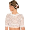 Miniatyrbillede 5 af 5: Elegant Sort Blonder Dirndl Bluse til Oktoberfest - Kvinder L, Aprikos
