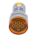 Miniatyrbild 4 av 7: LED Voltmeter Signalljus Digital Display DC Spänningsmätare Indikator Rund Lamp Tester (Gul)