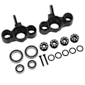Miniatyrbilde 2 av 8: 1 Par Aluminium RC Styrekopp med Forstørrede Lagre for Arrma Karton 1/8 RC Bil Svart